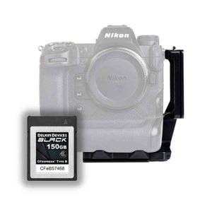 Bundle | PLNZ9 L-Bracket for Nikon Z9 with Delkin Black 150GB CFExpress Type-B